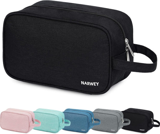 Travel Toiletry Wash Bag for Men and Women Traveling Dopp Kit Shaving Bag for Toiletries Accessories (Black)