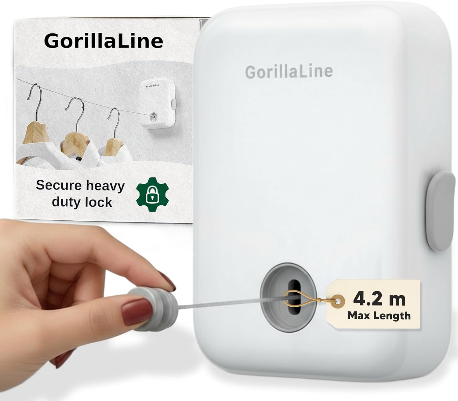 - Retractable Washing Line, Clothes Lines for Outside, Extendable Washing Line Rope 4.2M, Indoor and Outdoor Clothes Line