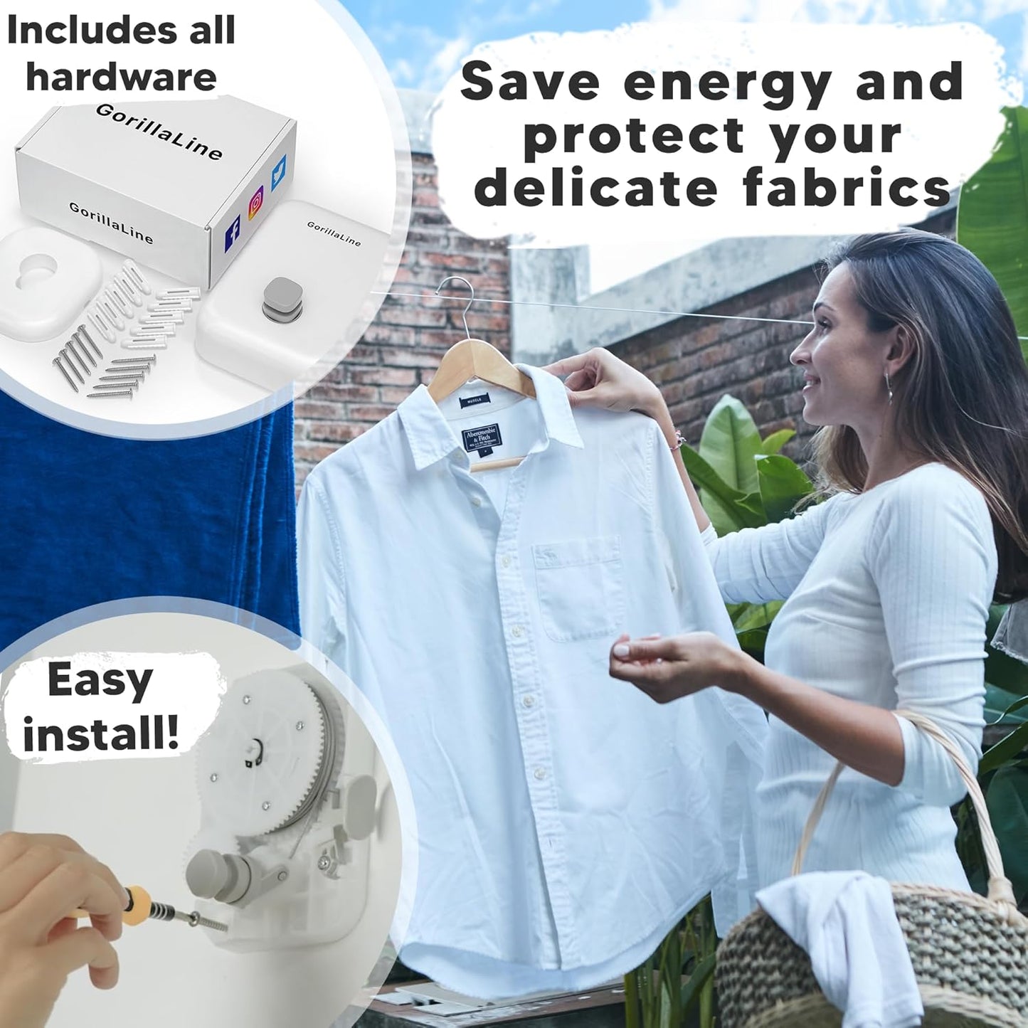 - Retractable Washing Line, Clothes Lines for Outside, Extendable Washing Line Rope 4.2M, Indoor and Outdoor Clothes Line