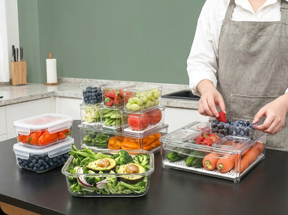 NestKit Kitchen Bundle — Fridge Organiser + Meal Prep Containers