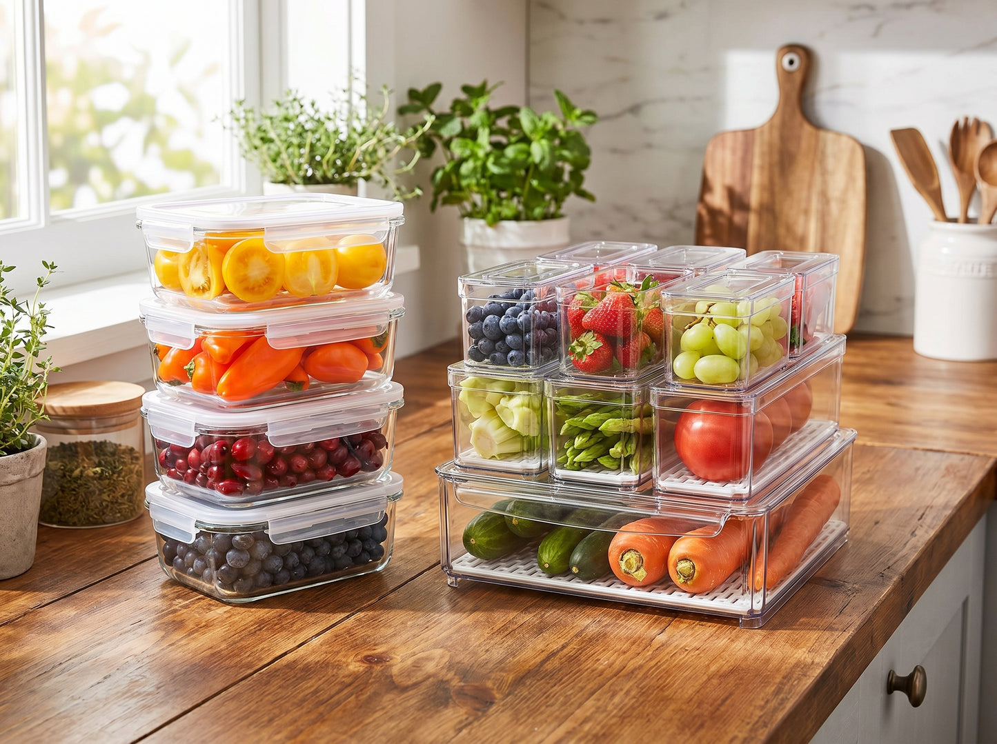 NestKit Kitchen Bundle — Fridge Organiser + Meal Prep Containers